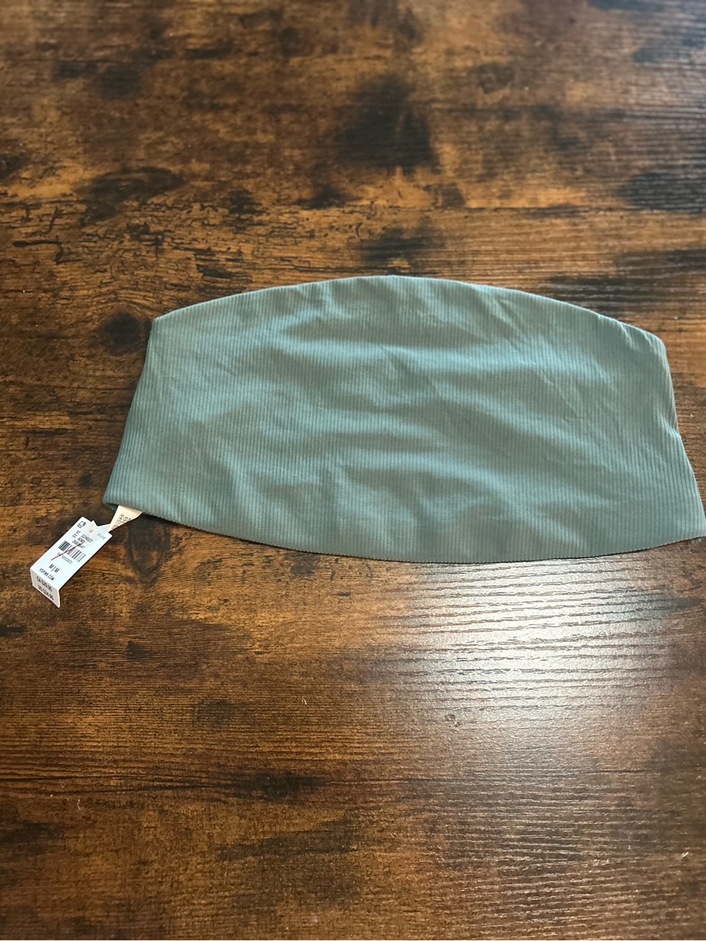 PINK Victoria's Secret Sage Green Ribbed Bandeau